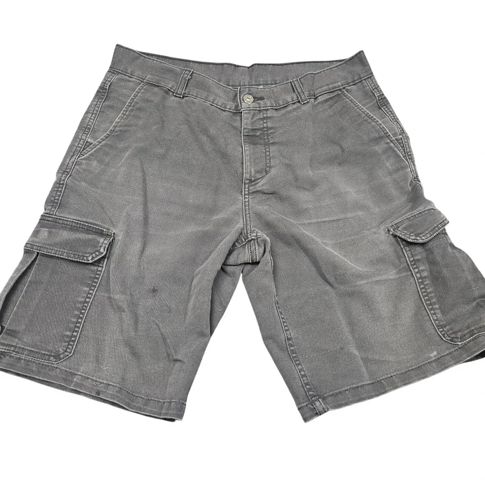 The North Face Cargo Shorts Mens 34‎ Grey Canvas Utility Hiking Gorpcore